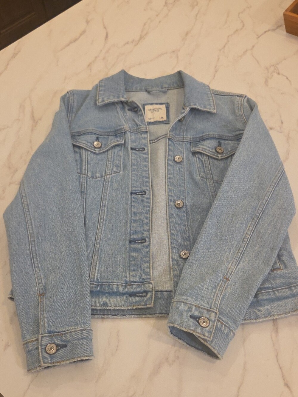 Abercrombie & Fitch light blue denim jacket